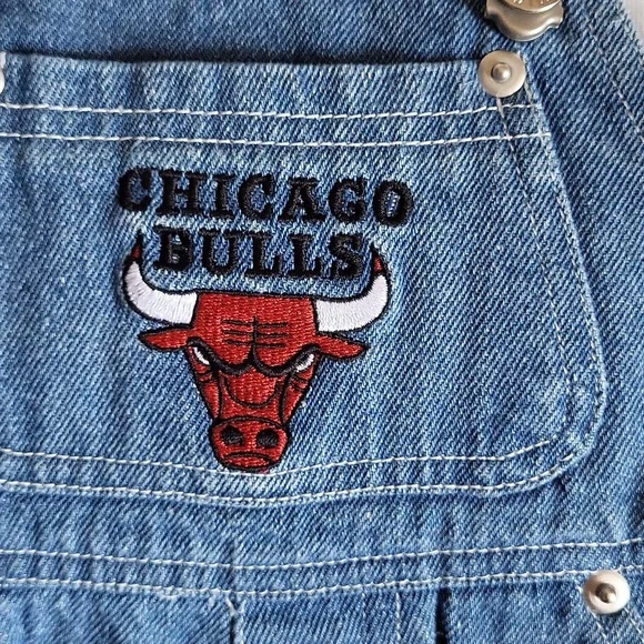 Kids Denim Overalls Chicago Bulls - Picture 2 of 8
